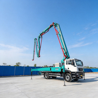 Camion pompe à béton diesel mobile de 37 mètres avec système hydraulique ouvert à roulements, 31,5 MPa, productivité de 68 m/h