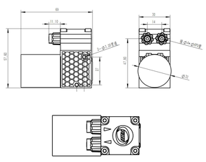 24Vdc silenzioso Micro pompa <span class=keywords><strong>miscela</strong></span> Gas-liquido elettrica piccola pompa dell'acqua con motore Brushless senza pompe di liquido <span class=keywords><strong>a</strong></span> diaframma senza olio per IVD - Product Image 6