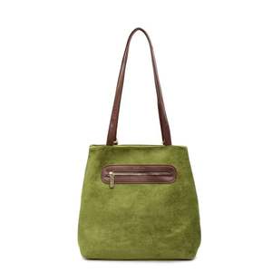 Bolso Bandolera Estilo Old Money con Cinta Estampada y Borlas, de Gran Capacidad, de Poliéster, para Dama - Product Image 5