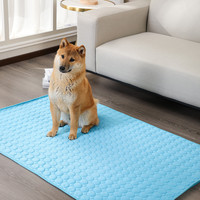 Puda Tapis rafraîchissant d'été pour animaux de compagnie, personnalisable, en tissu CoolCore Ice Silk, carré uni, pour chats et chiens, tailles XS-XXL, produit phare