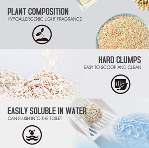 <span class=keywords><strong>Litière</strong></span> pour <span class=keywords><strong>chat</strong></span> au tofu naturel 100% directe d'usine à bas prix petit végétal Original jetable et écologique - Product Image 4