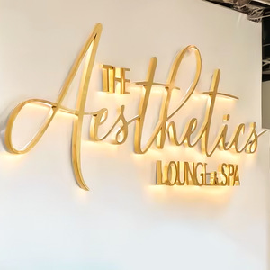 Letras Luminosas LED de Colores Mágicos, Ajustables, Creativas, de Acrílico, para Rótulos de Puertas, Uso Comercial - Product Image 3