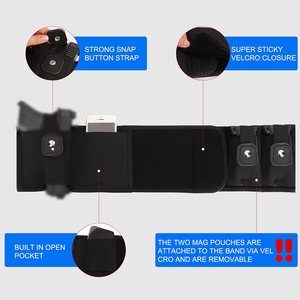 Étui de ceinture de ventre pour port dissimulé, pochette élastique en néoprène pour droitier, tailles S à L - Product Image 6