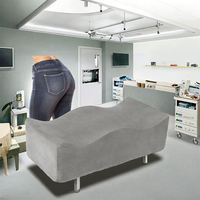Coussin ergonomique gris en mousse à mémoire de forme pour le fessier, avec contour incurvé pour le modelage des hanches, support pour siège de voiture et usage intérieur, amovible