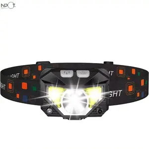 Npot đèn pha xe đạp lumen 1200 đèn pha Câu cá chống nước đèn cảm biến LED lõi ngô có thể sạc lại