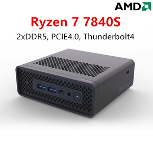 Mini <span class=keywords><strong>PC</strong></span> <span class=keywords><strong>Gamer</strong></span> AMD Ryzen 7 7840HS de Fábrica a Precio Económico, 2*DDR5 5600MHz, PCIE, Thunderbolt4, Windows 11, Computadora Portátil para Juegos con WiFi6 - Product Image 2