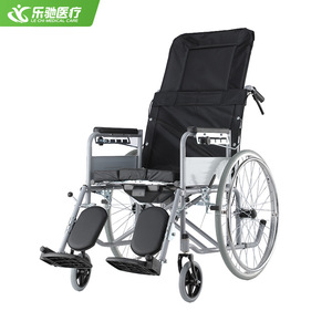 Le Chi Medical Care Manual Wheelchair High Back Foldable Lightweight <b>Portable</b> With <b>Commode</b> For Elderly And Disabled - Product Image 1