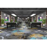 Billiard Room Carpet Anti Slip High Quality Durable Carpet Rug Wall to Wall Flower Pattern Area Rugs