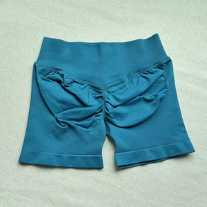 Shorts de sport sans couture taille haute élastique pour <span class=keywords><strong>femme</strong></span>, 45 couleurs, coupe pêche profonde, effet push-up, pour cyclisme, gym et yoga - Product Image 6