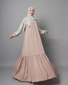 Vestido tradicional musulmán Abaya de seda <span class=keywords><strong>Medina</strong></span> con Hijab Match Servicio OEM Abaya personalizado Abaya de seda - Product Image 5