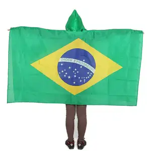 2024 New Custom Design Polyester Fans Flag Cheap 2024 Football Games Brazil Body Flags For Your Event