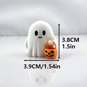 Eco-Friendly Small Ghost <b>Statue</b> for Halloween Resin Crafts Desktop Decorations - Product Image 3