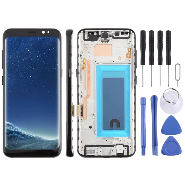 For S8 SM-G950F 5.7 Inch TFT LCD Screen Digitizer Full Assembly with Frame