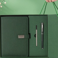 Bloc-notes avec logo personnalisé, coffret cadeau pour ordinateur de bureau, ensemble de trois pièces avec stylo