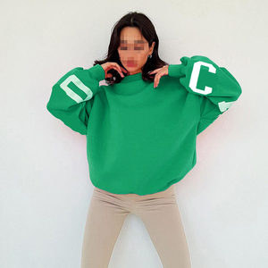 Felpa Oversize in Cotone Stampata con Logo Personalizzato <span class=keywords><strong>Chicago</strong></span>, Girocollo, Taglie Forti per Donna - Product Image 3