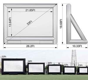 Pantalla de Cine Inflable para Exteriores, Resistente a <span class=keywords><strong>la</strong></span> Intemperie, de PVC/Tela Oxford, Fácil de Instalar, para Escuelas y Comunidades - Product Image 4