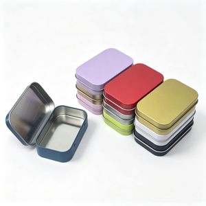 Metal Packaging Hinged Tin <b>Boxes</b> with Lid Custom 50ml 100ml <b>Small</b> Metallic Box Can for <b>Gift</b> with Hinged - Product Image 3