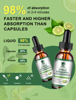 OEM LUKAREE Gouttes liquides liposomales de citron bergamote 60 ml Sans gluten Favorise la santé globale, l'énergie cellulaire et le métabolisme