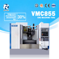 Centre d'usinage vertical CNC VMC855 à bas prix, 3/4/5 axes en option, machine de fraisage CNC industrielle en stock