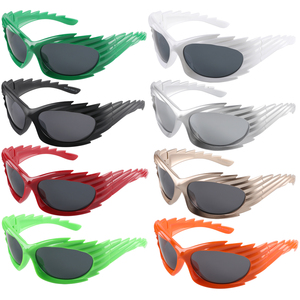 Personalità europea e americana cavalcando occhiali da sole forma concava in occhiali da sole alla <span class=keywords><strong>moda</strong></span> occhiali da sole femminili barb Y2k hedgehog - Product Image 3