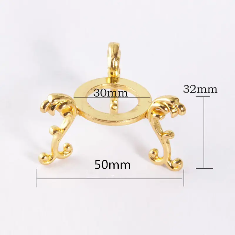 Wholesale New Design Tripod Shape Gold Silver Colored Metal Crystal glass Ball Holder Stand Sphere Base