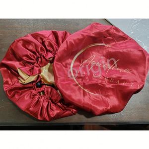 Custom Logo Hair Bonnet Digital Printing Drawstring <b>Wig</b> Bag Adjustabele Satin Bonnets and Elastic <b>Band</b> Set for Women Gift - Product Image 3