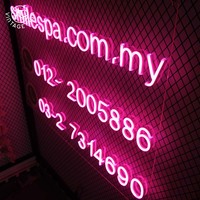 Enseigne électronique lumineuse LED néon avec numéro de téléphone personnalisé