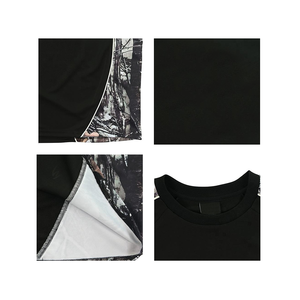 Maglia da Calcio Personalizzata con Bordature Traspirante ad Asciugatura Rapida Abbigliamento Streetwear Uomo Color Block Patchwork Nero <span class=keywords><strong>Real</strong></span> Tree Camo - Product Image 2