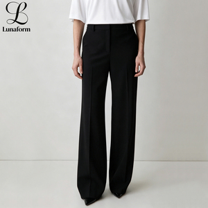 Pantaloni a Gamba Larga per Donne Alte, Vita Alta, Lunghezza al Pavimento, Abbigliamento Formale e Casual da Ufficio, Extra Lunghi con Lunghezza Interna Personalizzabile - Product Image 1