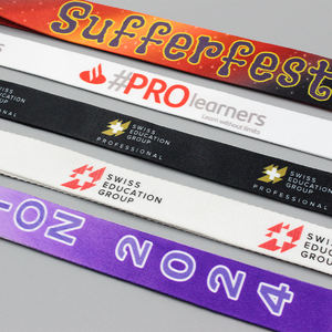 Fabrication de lanières en polyester de haute qualité, éducation scolaire, logo personnalisé, impression à chaud, impression en relief, carte d'identité/lanières - Product Image 4