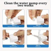 Pompe de fontaine à eau automatique pour animaux de compagnie (chats et chiens) avec accessoire de bol de remplacement ultra-silencieux, submersible, USB, IPX8, CE, 28 dB