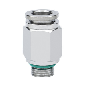 304 Stainless Steel Pneumatic <b>Connector</b> G Thread Sealing Ring Straight Through PC8 G02 <b>Quick</b> <b>Connector</b> For Gas Equipment Parts - Product Image 1