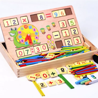 Caja de ordenador Digital Montessori multifunción, juguetes educativos de madera para matemáticas
