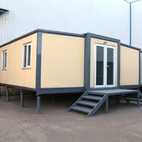 Maison modulaire préfabriquée extensible à double aile à déploiement rapide de 20 pieds, 2 chambres, résidence complète type « Granny Flat »