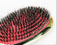 Brosse à Cheveux Professionnelle Poils de Sanglier Démêlante, Peigne de Massage Coiffure Barbe, Logo Personnalisé en Gros