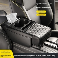 Sac de rangement multifonctionnel épaissi pour accoudoir de voiture, organiseur de console centrale en cuir PU, accessoire intérieur automobile