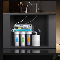 Système de filtration d'eau par osmose inverse (RO) commercial de grande capacité avec pompe externe, membrane RO 100 GPD, pré-filtre en coton PP et post-filtre en charbon actif