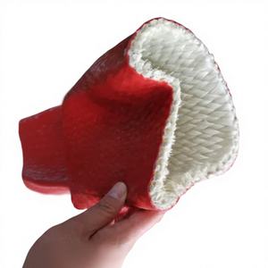 Manchon <span class=keywords><strong>de</strong></span> câble résistant à la chaleur et au feu, revêtement en caoutchouc <span class=keywords><strong>de</strong></span> silicone, manchon ignifuge, sans alcali, tressé, ignifuge, en fibre <span class=keywords><strong>de</strong></span> verre et silicone - Product Image 2