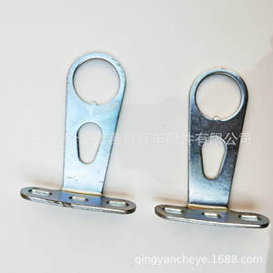 Support de fixation avant en métal pour éclairage de vélo, noir, zingué, renforcé, pour panier de vélo - Product Image 2