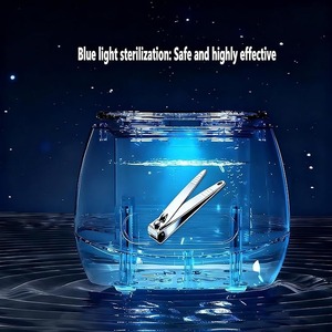 Rechargeable <b>Nail</b> <b>Tool</b> Cleaning and Sterilizer Machine, <b>Nail</b> <b>Tool</b> With High-Frequency Vibration and Blue Light 3 Timers Mode - Product Image 4