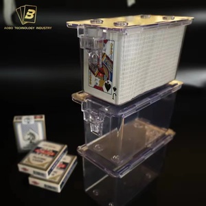 Caja de acrílico para 8 barajas de cartas de póker, caja de descarte para casino y bacará, accesorio profesional para mesa - Product Image 5