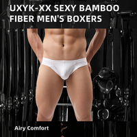 Calzoncillos Bóxer Uxyk-Xx Xxx para Adolescentes, Sexy, de Tiro Bajo, con Fibras Recicladas de Bambú, Logotipo en la Cintura
