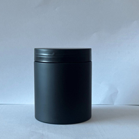 Impression personnalisée, pots en plastique noir mat vides de 250 ml avec couvercles pour le stockage de salades, de sucre, de collations, de bonbons, de chocolat, de biscuits