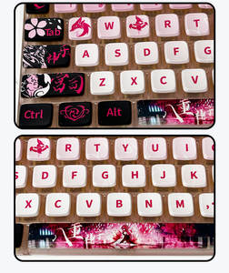 Keycaps PBT Yae Miko Pudding, fondation de keycaps, 125 touches, keycaps personnalisés mignons pour interrupteurs <span class=keywords><strong>Gateron</strong></span> <span class=keywords><strong>MX</strong></span>, claviers mécaniques - Product Image 6