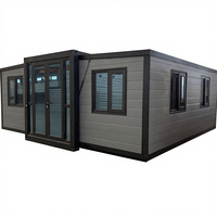 Maison conteneur préfabriquée extensible 20 pieds, pliable, 3 chambres, de luxe, mobile, type caravane, mini-maison, appartement, bar, espace de vie
