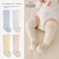 Chaussettes longues pour nouveau-né, chaussettes en coton doux jusqu'aux genoux, chaussettes confortables pour bébé et tout-petit, pour un usage quotidien