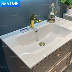 Tocador <span class=keywords><strong>de</strong></span> <span class=keywords><strong>Mickey</strong></span> Grey para Villas, lavabo <span class=keywords><strong>de</strong></span> cerámica <span class=keywords><strong>de</strong></span> madera multicapa resistente al agua, cajones dobles, tocadores <span class=keywords><strong>de</strong></span> <span class=keywords><strong>baño</strong></span> <span class=keywords><strong>de</strong></span> vidrio Changhong - Product Image 5