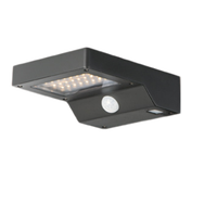 Nouveau design extérieur led 2200mAH batterie en plastique capteur de mouvement jardin extérieur solaire applique murale