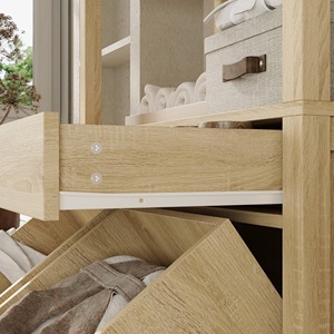 Custom Wholesale MDF Organizer Multi-Functional Storage Pantry <strong>Sideboard</strong> Cabinet <strong>with</strong> Drawer and Tilted <strong>Baskets</strong> - Product Image 2