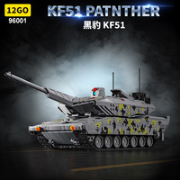 12GO 96001 Dördüncü Nesil Leopar KF15 Panter Askeri Tank Montajlı Yapı Taşları Erkek Çocuk Oyuncağı